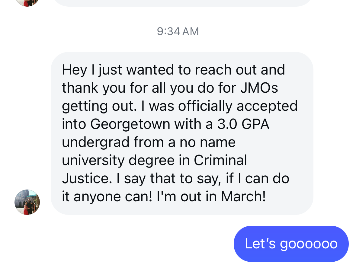 Georgetown acceptance DM